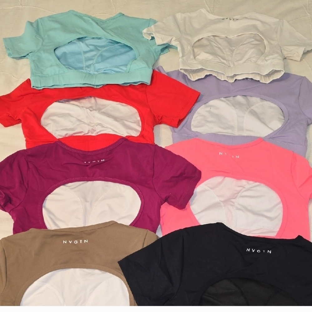 NVGTN Open Back Crop Tops - BUNDLE of 8